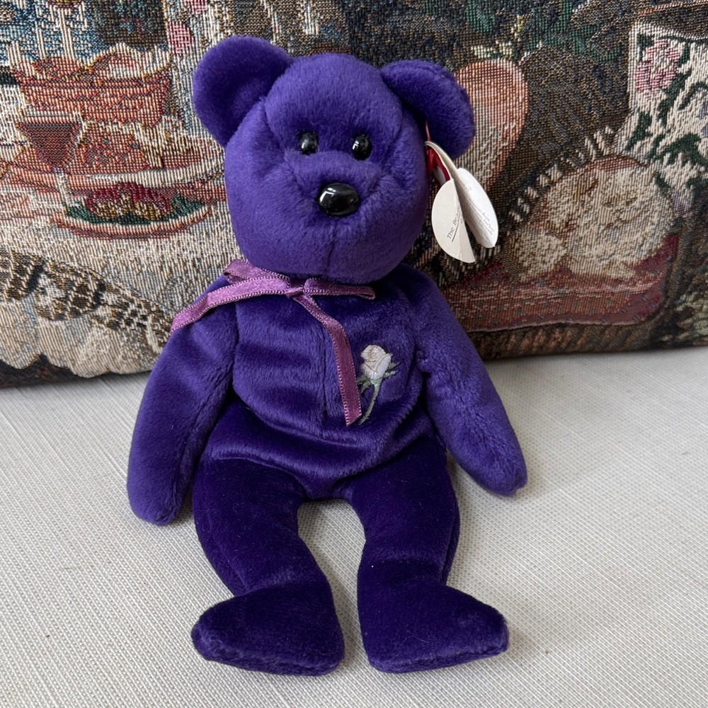 Ty Princess Diana Beanie Baby (1997) & Beanie Buddy (1998) Set - Picture 7 of 13